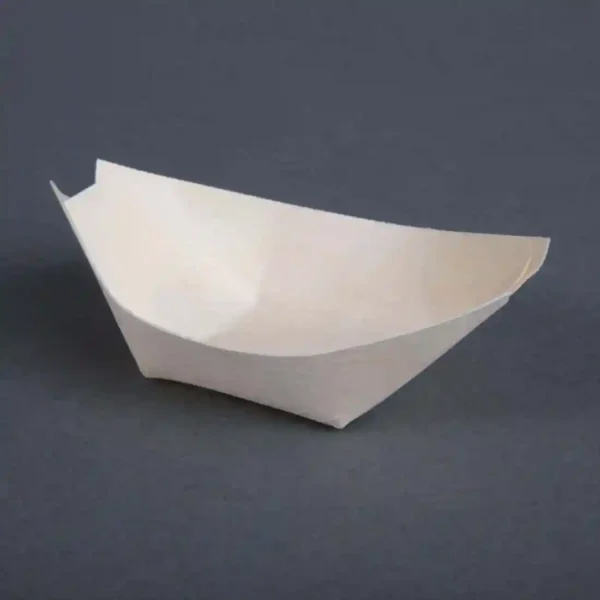 Fiesta Compostable Wooden Sushi Boats Small 80mm (Pack of 100) - Image 1