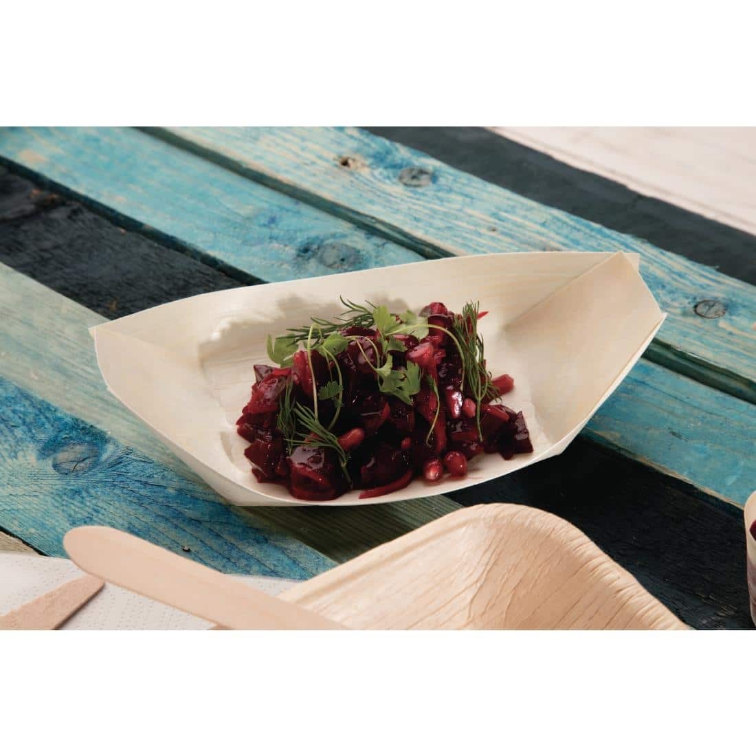 Fiesta Compostable Wooden Sushi Boats Large 250mm (Pack of 100) - Image 6