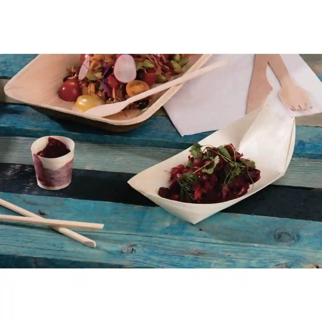 Fiesta Compostable Wooden Sushi Boats Large 250mm (Pack of 100) - Image 6