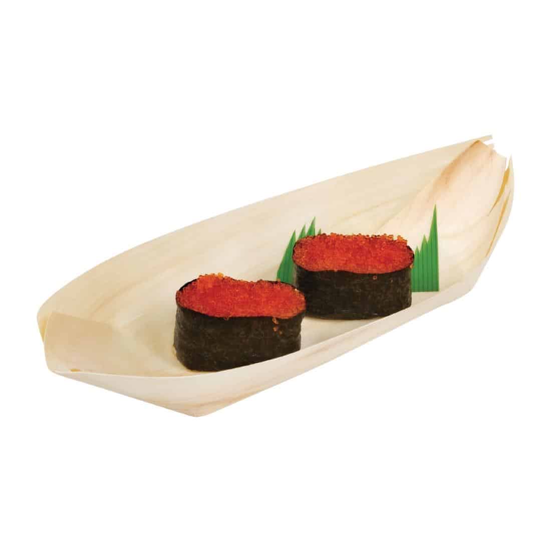 Fiesta Compostable Wooden Sushi Boats Large 250mm (Pack of 100) - Image 8