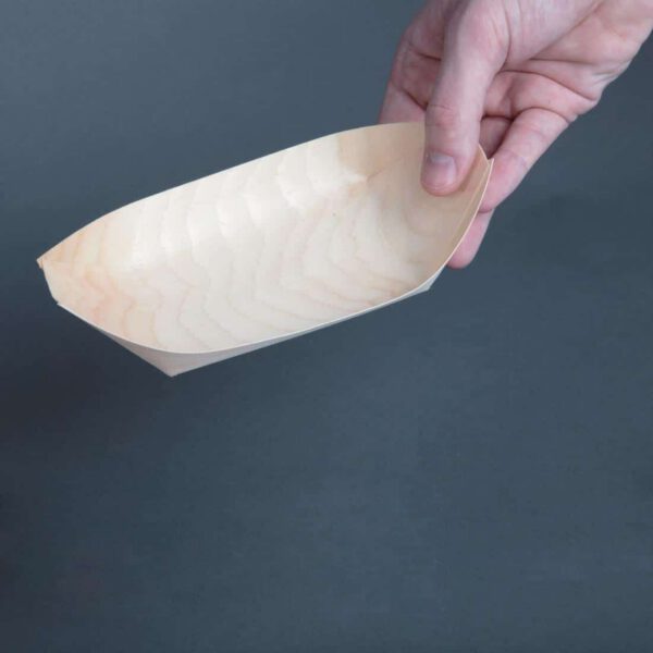 Fiesta Compostable Wooden Sushi Boats Medium 190mm (Pack of 100) - Image 2
