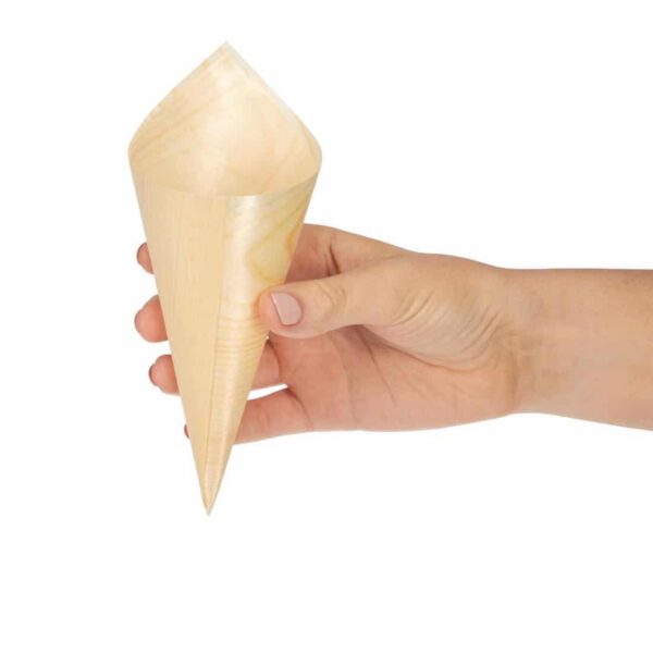 Fiesta Compostable Wooden Canape Cones 75mm (Pack of 100) - Image 6