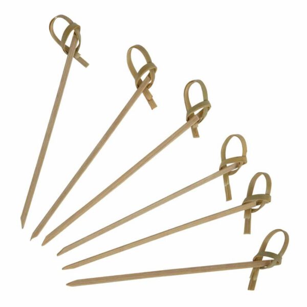 Fiesta Compostable Bamboo Looped Skewers 90mm (Pack of 100) - Image 3