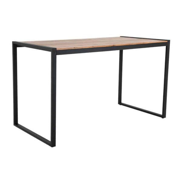 Bolero Steel and Acacia Industrial Bar Table 1800x900mm - Image 2