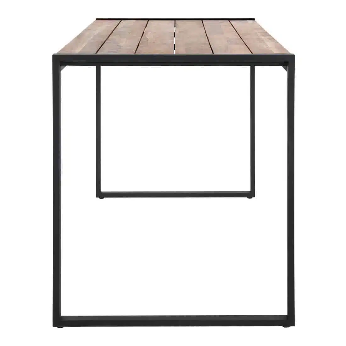 Bolero Steel and Acacia Industrial Bar Table 1800x900mm - Image 3