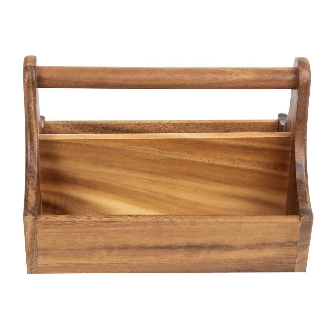 Acacia Wood Condiment Basket - Image 5