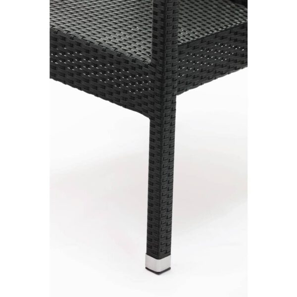 Bolero PE Wicker Armchairs Charcoal (Pack of 4) - Image 4