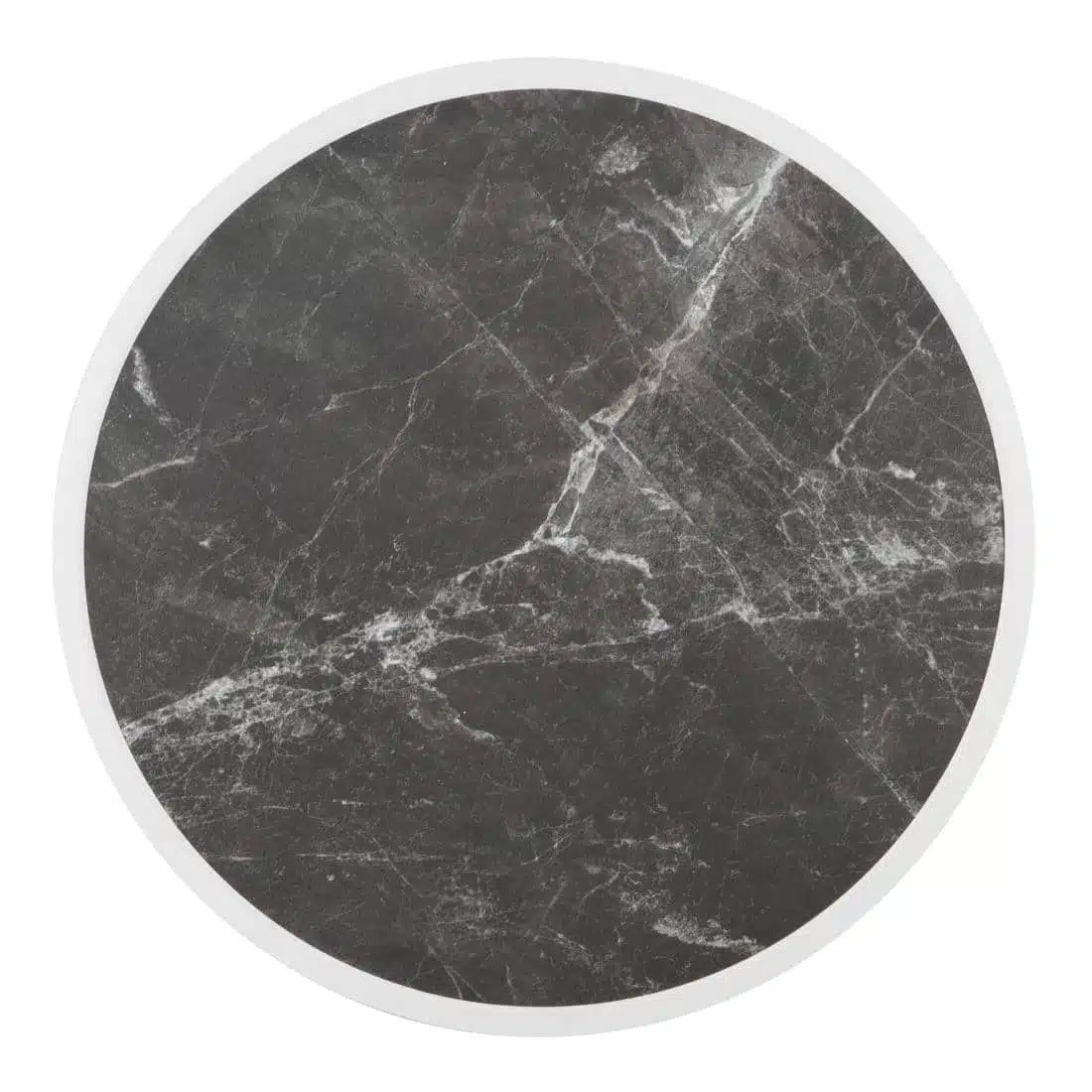 Bolero Fibre Glass Round Table Top Dark Granite Effect 580mm - Image 2