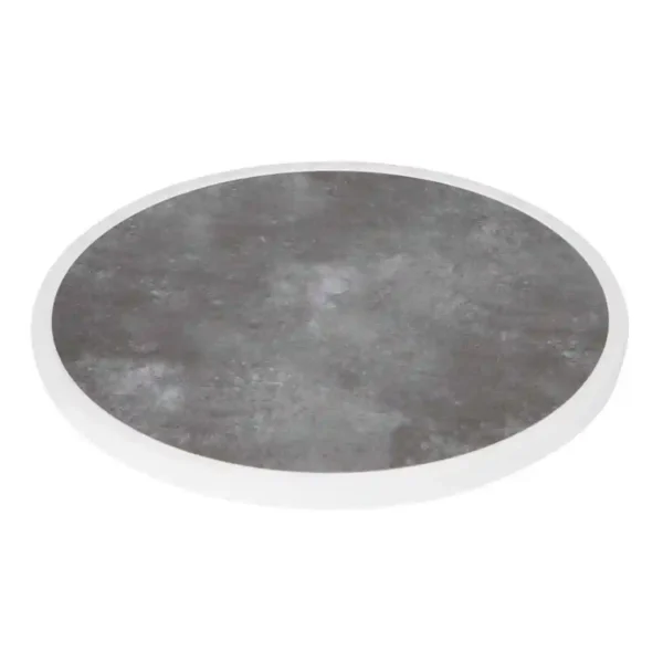 Bolero Fibre Glass Round Table Top Dark Stone Effect 580mm - Image 1
