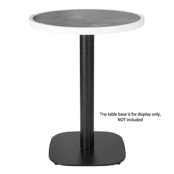 Bolero Fibre Glass Round Table Top Dark Stone Effect 580mm - Image 5
