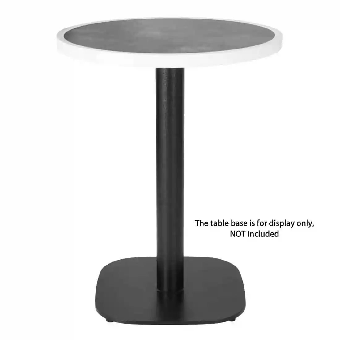 Bolero Fibre Glass Round Table Top Dark Stone Effect 580mm - Image 5