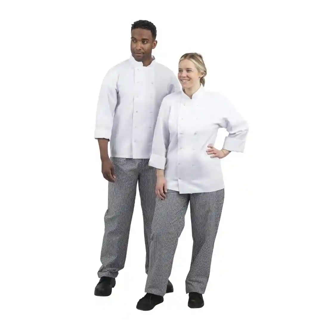 Whites Unisex Vegas Chefs Trousers Black and White Check - Image 3