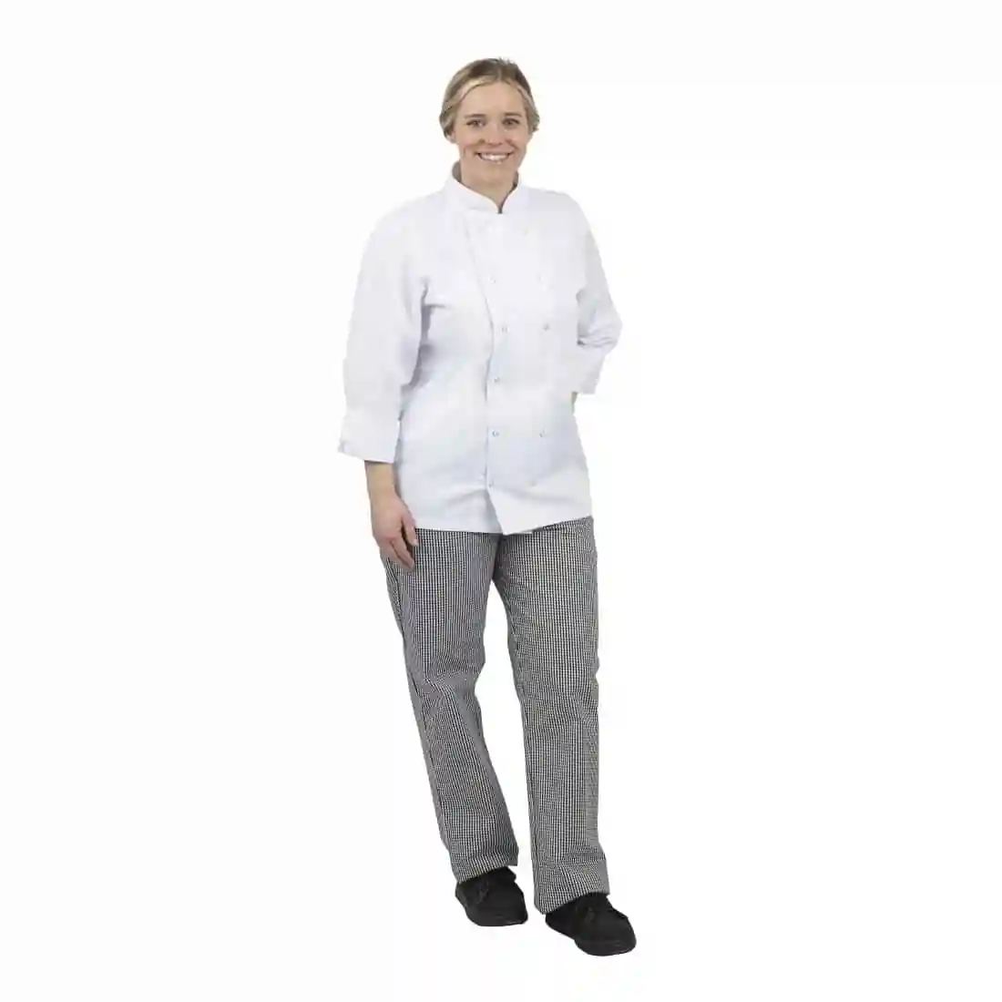 Whites Unisex Vegas Chefs Trousers Black and White Check - Image 5