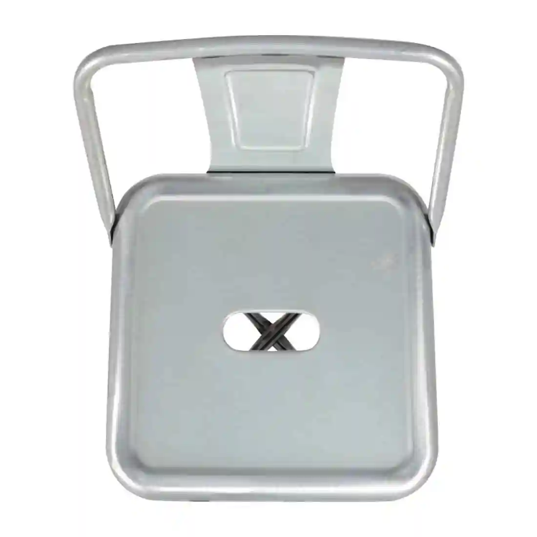 Bolero Bistro Galvanised Steel High Stool with Backrest (Pack of 4) - Image 6