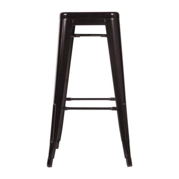 Bolero Bistro Steel High Stool Black (Pack of 4) - Image 2