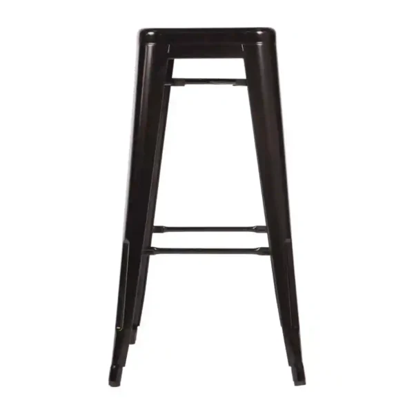 Bolero Bistro Steel High Stool Black (Pack of 4) - Image 2