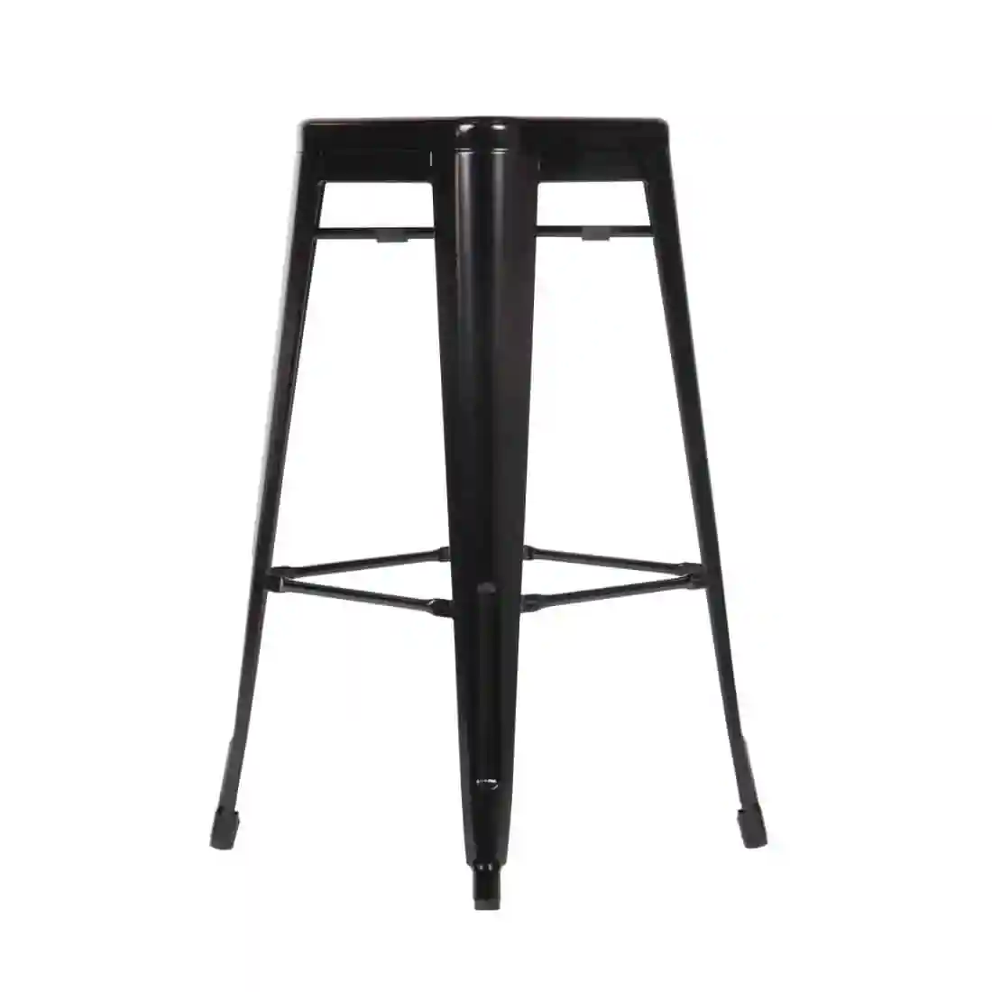 Bolero Bistro Steel High Stool Black (Pack of 4) - Image 3