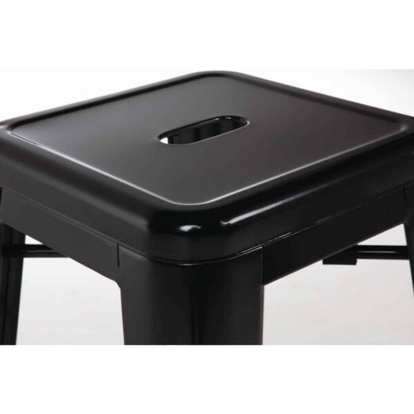 Bolero Bistro Steel High Stool Black (Pack of 4) - Image 5