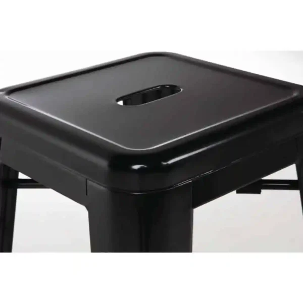 Bolero Bistro Steel High Stool Black (Pack of 4) - Image 5