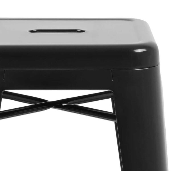 Bolero Bistro Steel High Stool Black (Pack of 4) - Image 11
