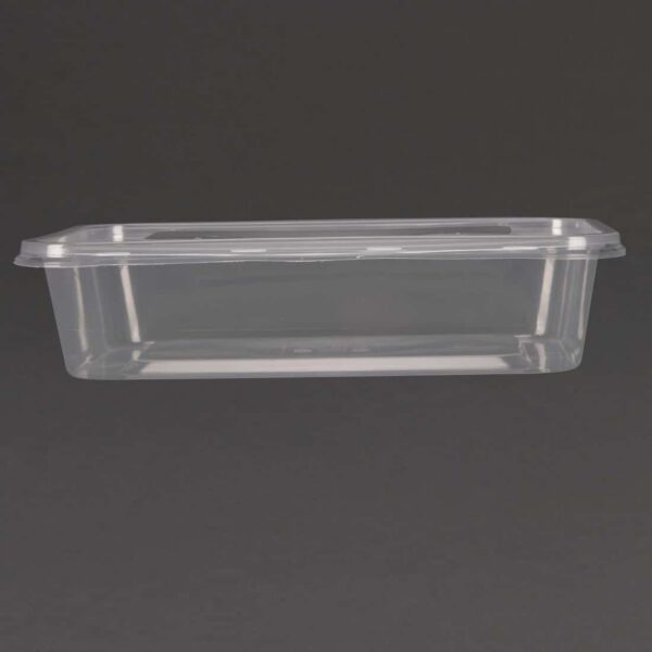Fiesta Recyclable Plastic Microwavable Containers with Lid Small 500ml (Pack of 250) - Image 3