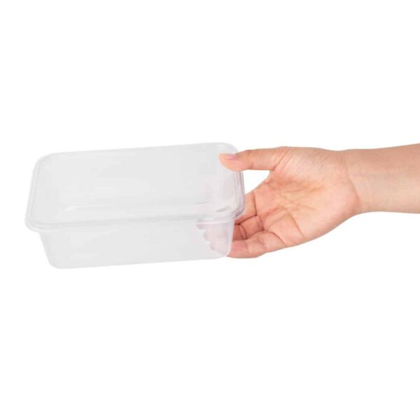Fiesta Recyclable Plastic Microwavable Containers with Lid Medium 650ml (Pack of 250) - Image 7