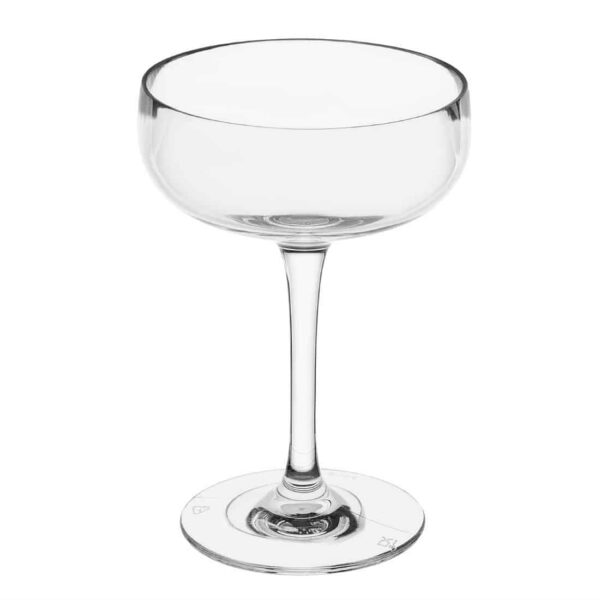 Olympia Kristallon Polycarbonate Champagne Coupe Glasses 210ml (12 pack) - Image 2