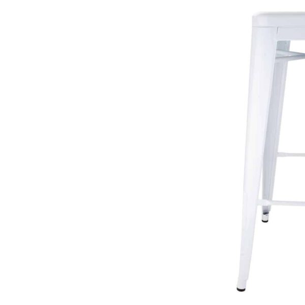Bolero Bistro Galvanised Steel High Stools White (Pack of 4) - Image 5