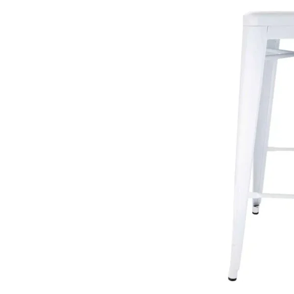 Bolero Bistro Galvanised Steel High Stools White (Pack of 4) - Image 5