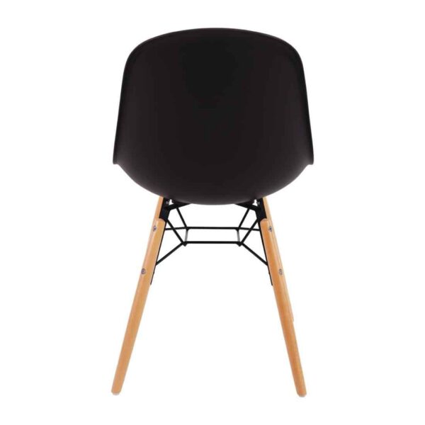 Bolero Arlo PP Moulded Side Chair Charcoal with Spindle Legs (Pack of 2) - Image 4