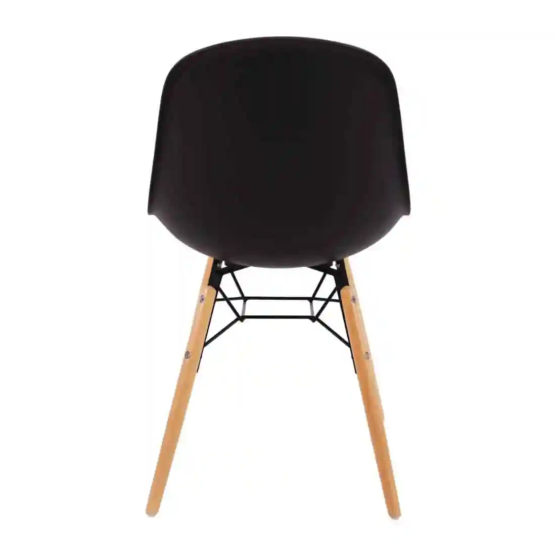 Bolero Arlo PP Moulded Side Chair Charcoal with Spindle Legs (Pack of 2) - Image 4