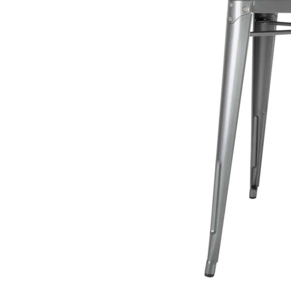 Bolero Bistro Square Steel Table Gun Metal 668mm - Image 3