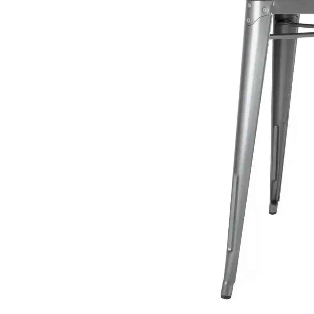 Bolero Bistro Square Steel Table Gun Metal 668mm - Image 3