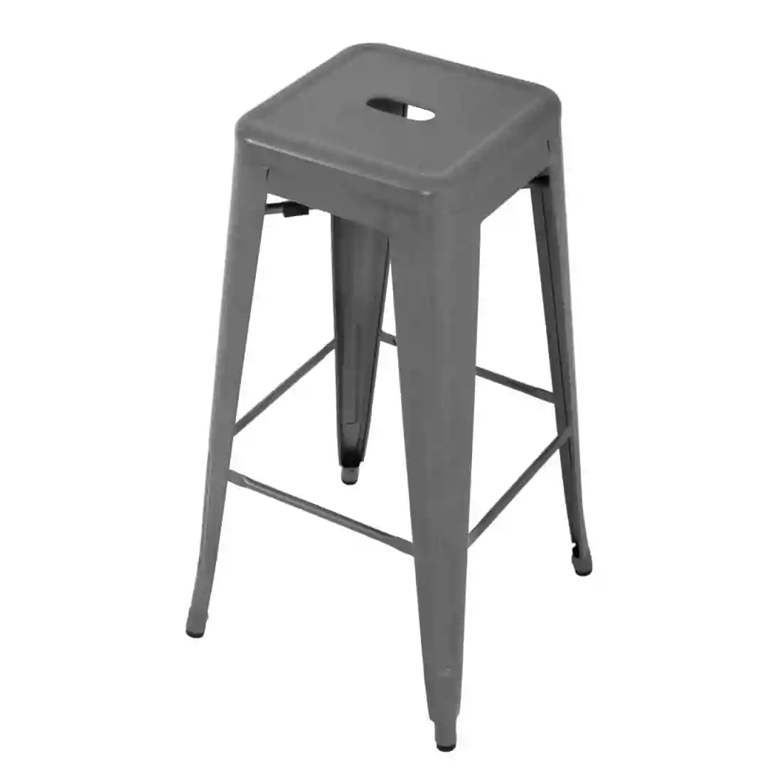 Bolero Bistro Steel High Stool Gun Metal (Pack of 4) - Image 2