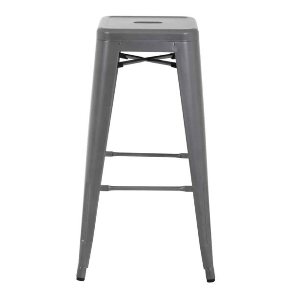 Bolero Bistro Steel High Stool Gun Metal (Pack of 4) - Image 3