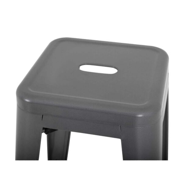 Bolero Bistro Steel High Stool Gun Metal (Pack of 4) - Image 4