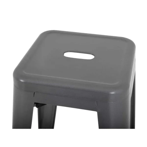 Bolero Bistro Steel High Stool Gun Metal (Pack of 4) - Image 4