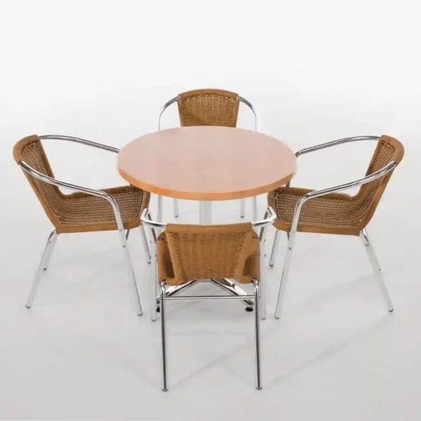 Bolero Aluminium Four Leg Table Base - Image 8