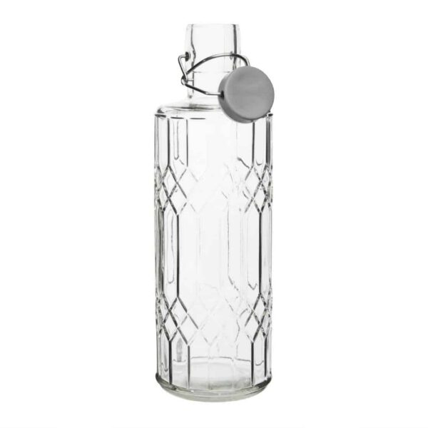 Olympia Geo Glass Water Bottle with Stopper 1Ltr (6 pack) - Image 2