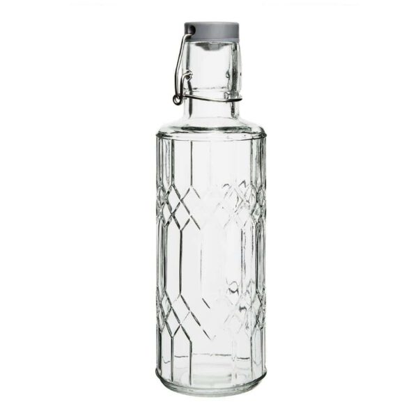 Olympia Geo Glass Water Bottle with Stopper 640ml (6 pack)