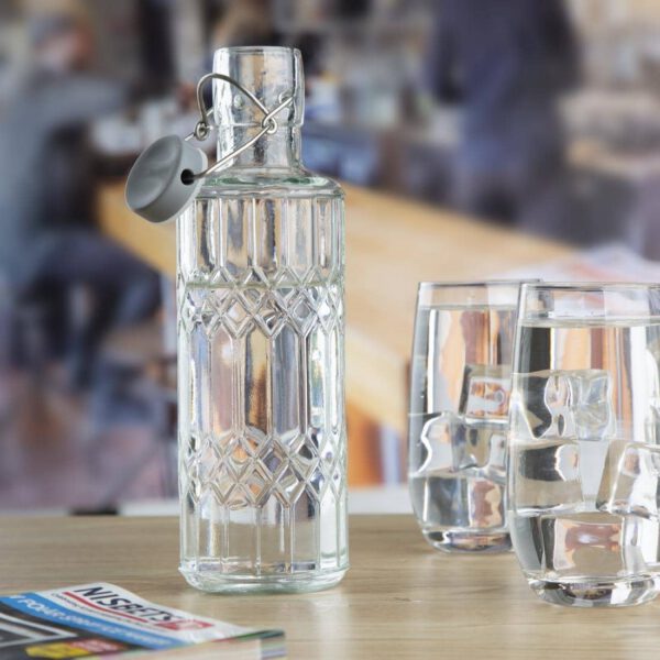 Olympia Geo Glass Water Bottle with Stopper 640ml (6 pack) - Image 5