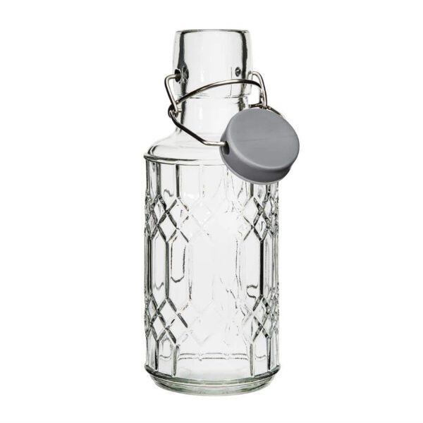 Olympia Geo Glass Water Bottle with Stopper 380ml (6 pack) - Image 2