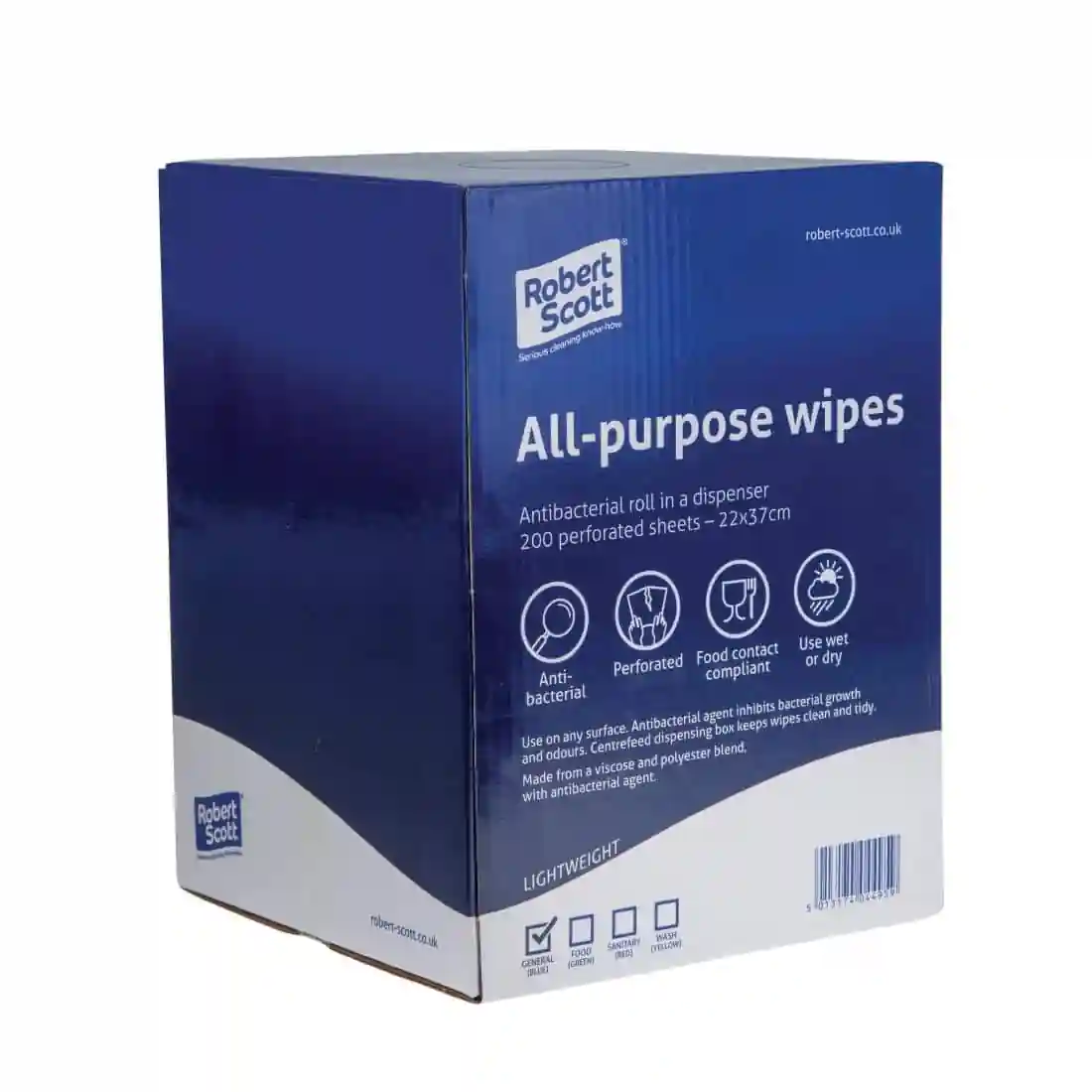 Robert Scott All-Purpose Antibacterial Cleaning Cloths Blue (Pack of 200) - Image 5