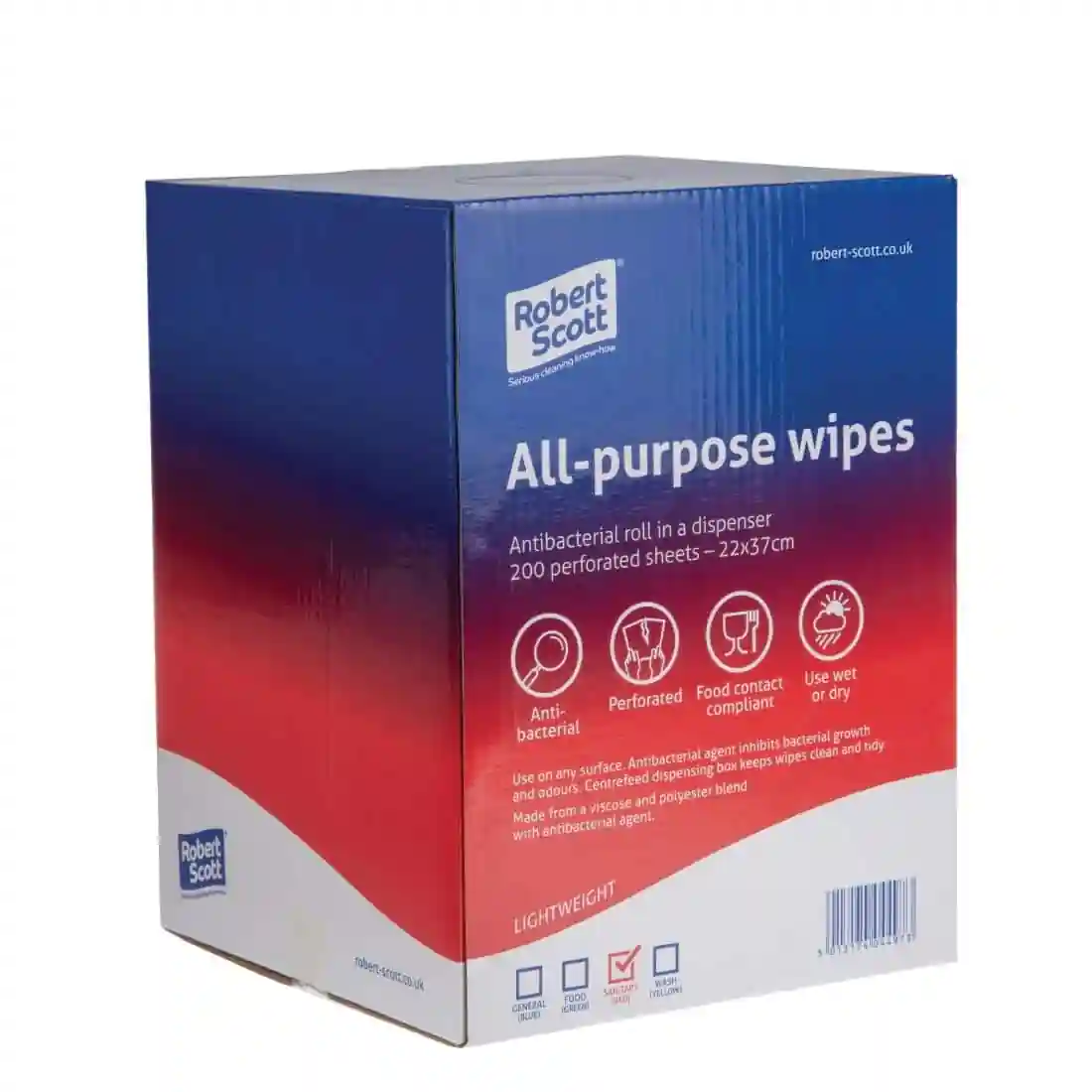 Robert Scott All-Purpose Antibacterial Cleaning Cloths Red (Pack of 200) - Image 6