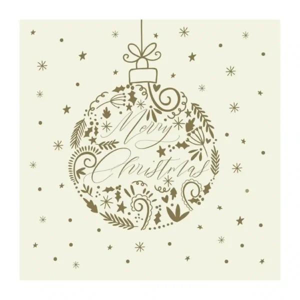 Swantex Tis The Season Dinner Napkin 3Ply 1/4Fold - 400x400mm (Pack 600) - Image 1