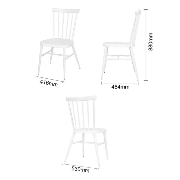Bolero Windsor Aluminium White Chairs White (Pack of 4) - Image 5