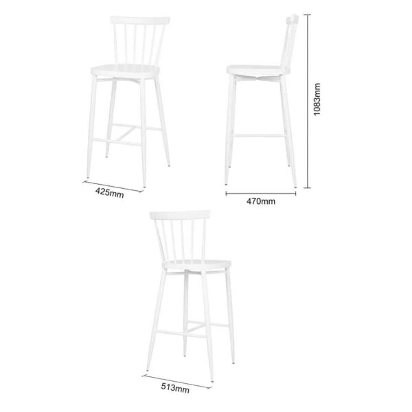 Bolero Windsor Aluminium White High Stools (Pack of 2) - Image 5