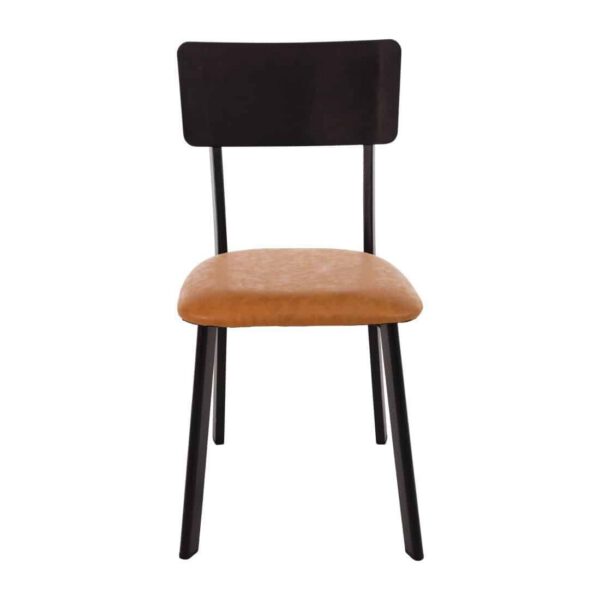 Bolero Metal & PU Side Chair Vintage Camel (Pack 4) - Image 5