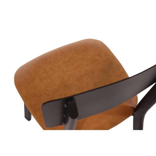 Bolero Metal & PU Side Chair Vintage Camel (Pack 4) - Image 6