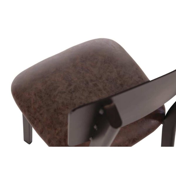 Bolero Metal & PU Side Chairs Vintage Mocha (Pack 4) - Image 5
